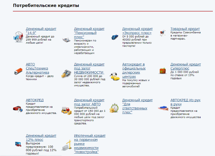 Оформление онлайн заявки на получения потребительского кредита наличными в Совкомбанке