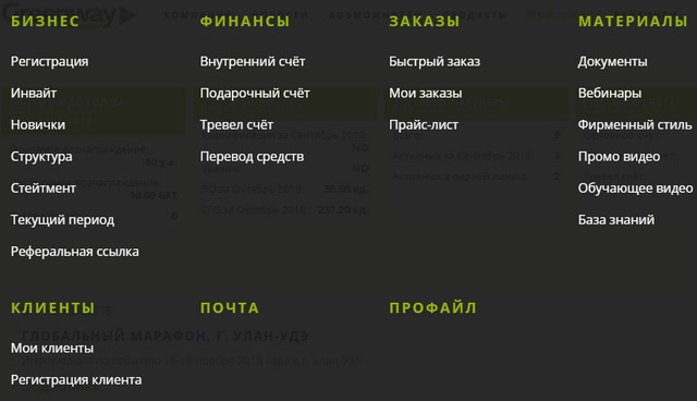 Как войти в личный кабинет Greenway по логину и паролю клиенту и партнеру